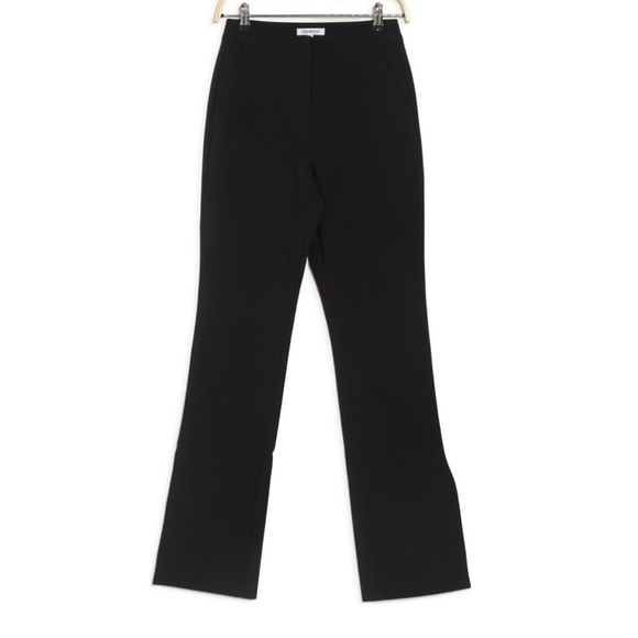 NEW Good American Executive Flared Leg With Side Slit Hem Black Dress Pants NWT - Picture 7 of 15